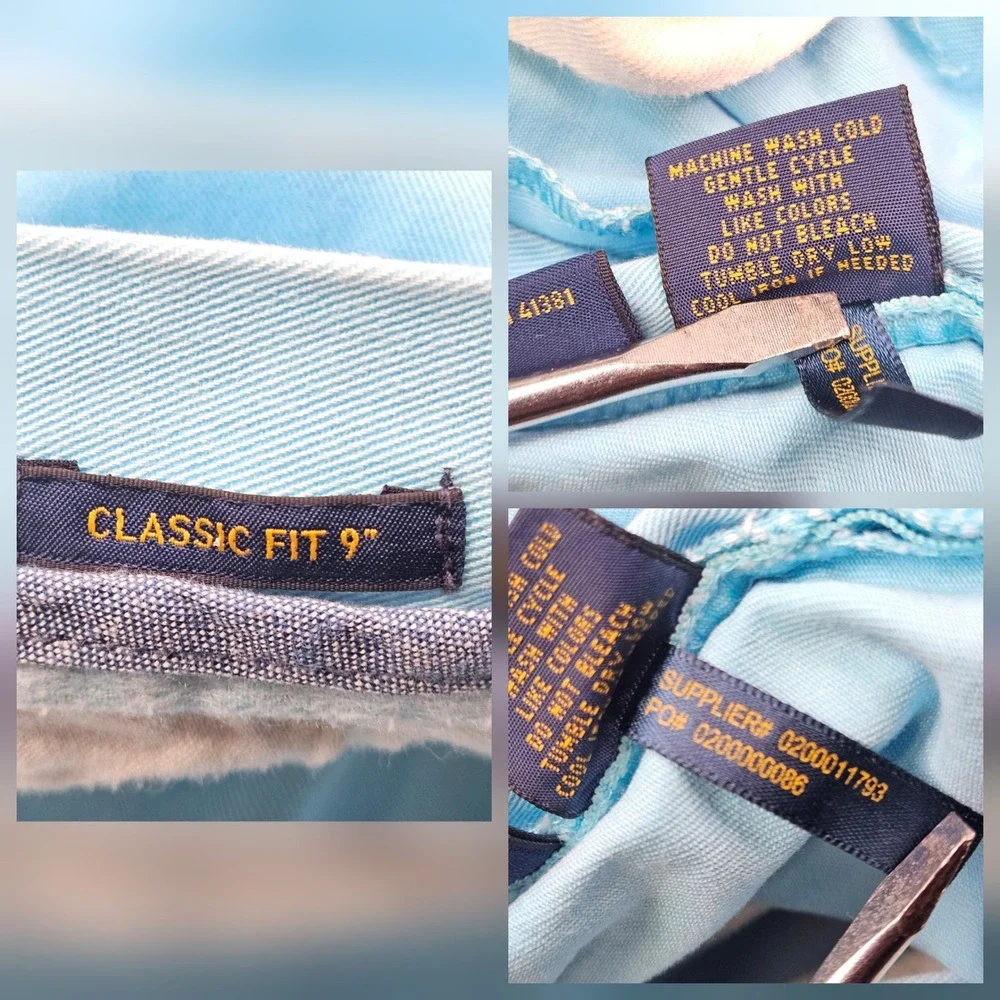 Polo Ralph Lauren Shorts Mens 36 Light Blue Classic Fit 9 Inch Cotton Twill